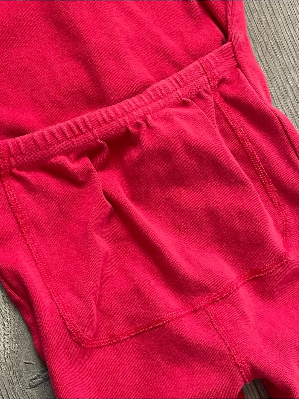 Hanna Andersson Red Organic Cotton Toddler Size 3 One Piece Union Suit Pajamas